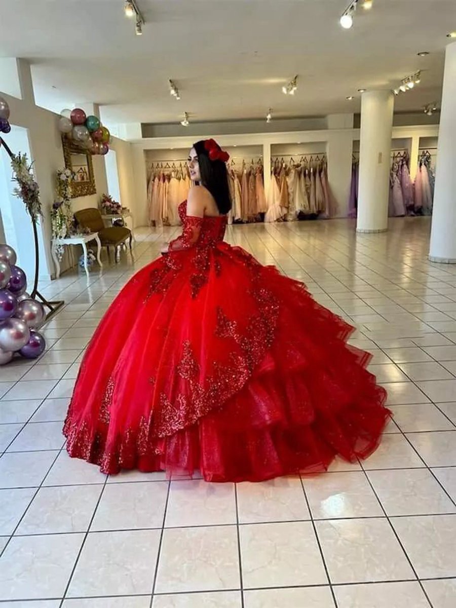 Sweetheart Quinceanera Dresses with Long Sleeves