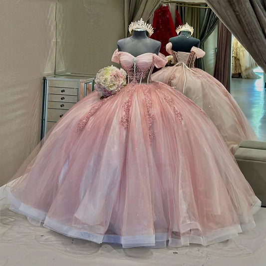 Ball-Gown Off-the-Shoulder Quinceanera Dresses