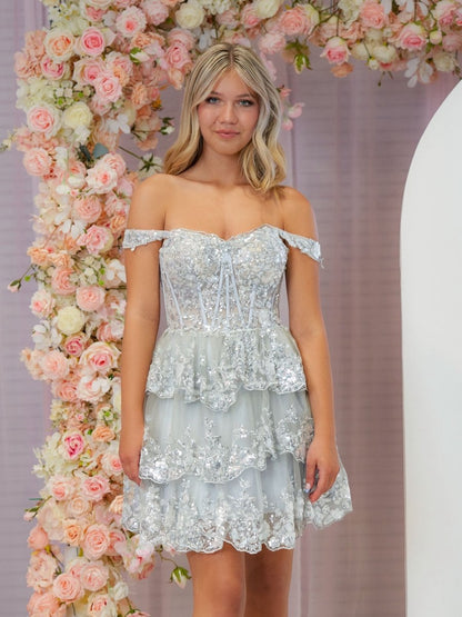 A-line Sweetheart Tie Short Homecoming Dresses