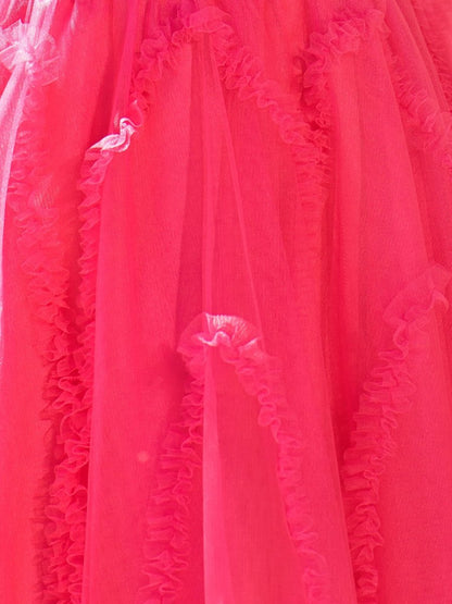 A-line Tulle Strapless Homecoming Dresses