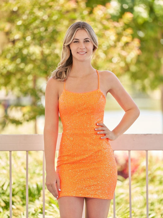 Bodycon Short Scoop Neck Sequins Homecoming Dresses