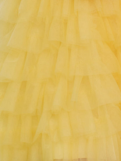 Strapless Tie Ruffle Tulle Short Homecoming Dresses with Flowers