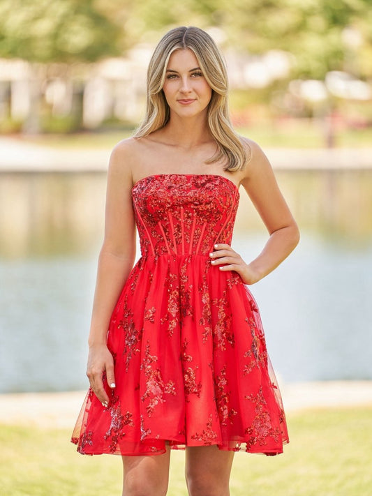 A-line Short Homecoming Dresses with Sequins