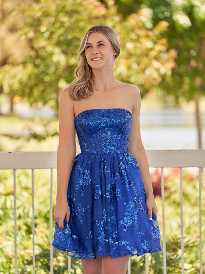 A-line Short Homecoming Dresses with Sequins