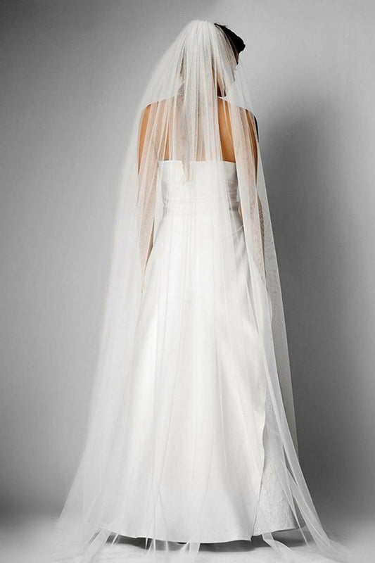 Vintage Two-tayer Long Chapel Veils Wedding Veils