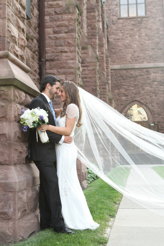 Vintage Sheer Single Tier Classic Wedding Bridal Veil