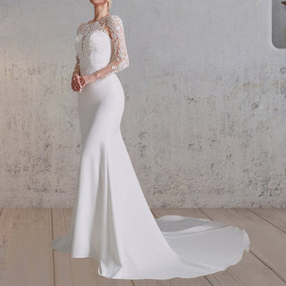 Mermaid Lace Appliques Beaded Wedding Dresses