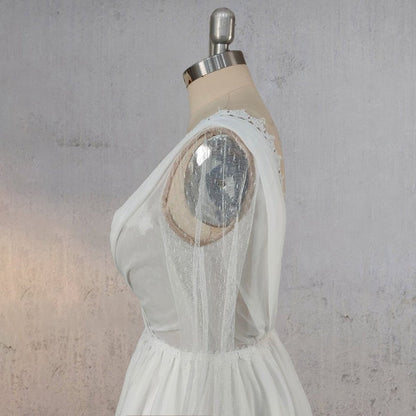 Mermaid Chiffon Long Sleeves Wedding Dresses with Slit