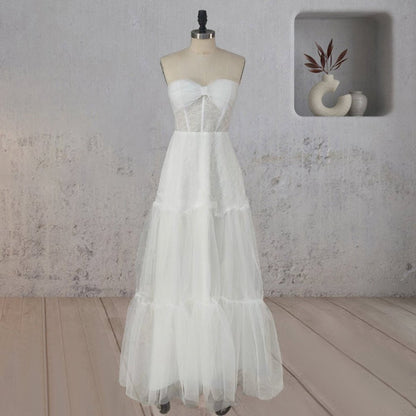A-line Sweetheart Strapless Enchantment Wedding Dresses
