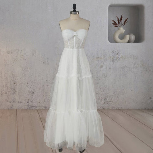 A-line Sweetheart Strapless Enchantment Wedding Dresses