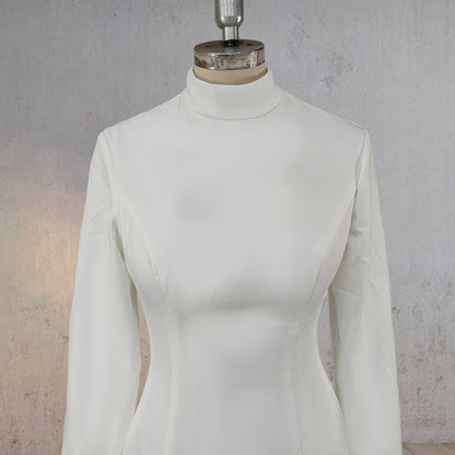 Mermaid Open Back High Neck Wedding Dresses