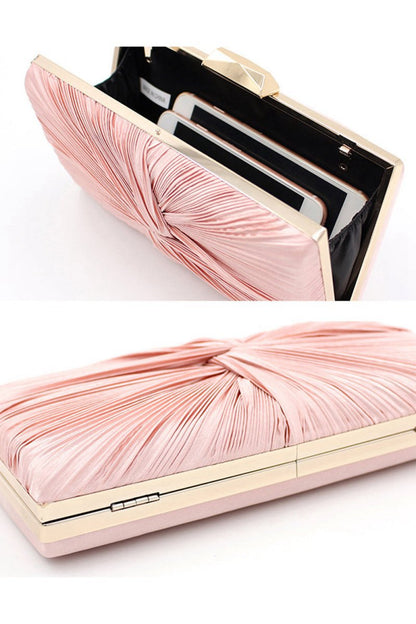Pink Chain Clutch Bag