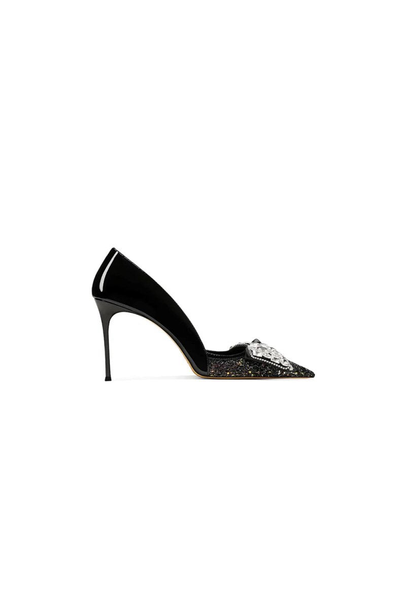 Stiletto Heel Bow Mid Heel Pumps