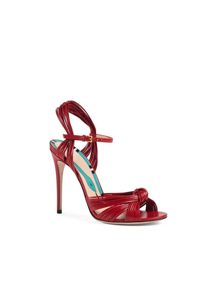 Knotted Stiletto High Heel Sandals