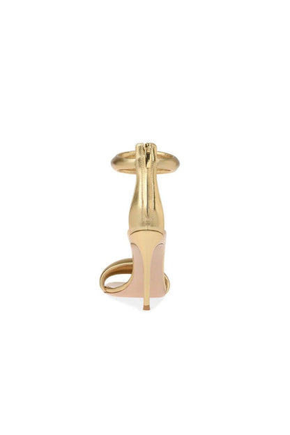 Ankle Strap Leather Stiletto High Heel Sandals