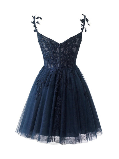 A-line Sweetheart Mint Appliques Short Homecoming Dresses