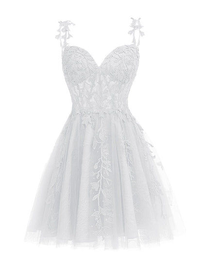 A-line Sweetheart Mint Appliques Short Homecoming Dresses