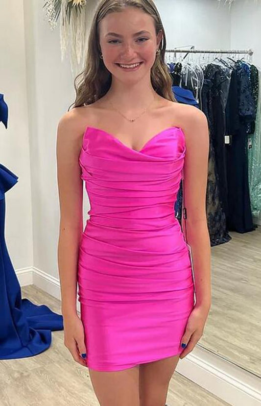 Boydcon Sweetheart Short Homecoming Dresses with Ruched