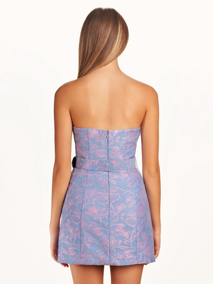 Sheath Strapless Short Homecoming Dresses