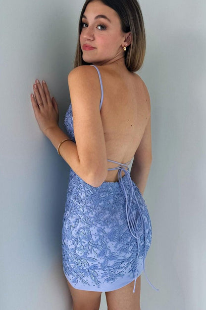 Lace Appliques Short Homecoming Dresses