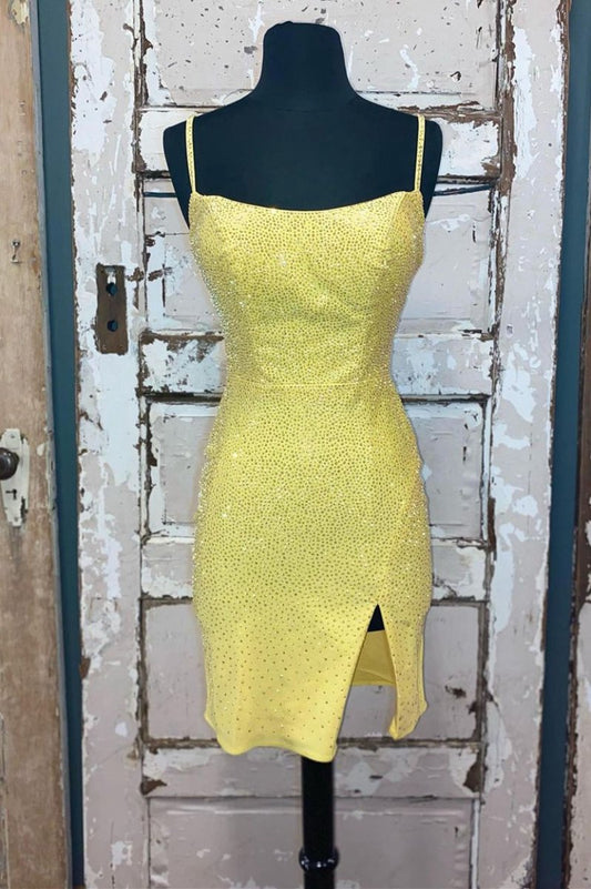 Short Tight Homecoming Dresses with Lace Up