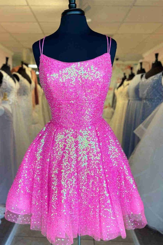 Sequins A-line Homecoming Dresses