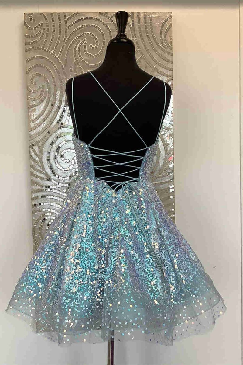 Sequins A-line Homecoming Dresses