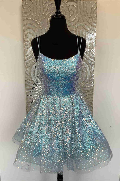 Sequins A-line Homecoming Dresses