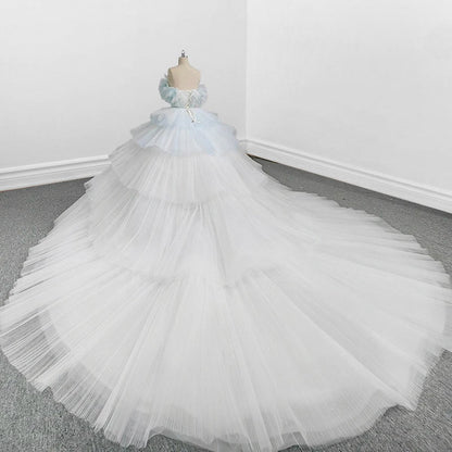 Strapless Quinceanera Dresses Ruffles Ball Gown Evening Dresses