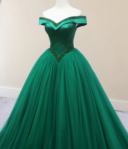 Beading Off the Shoulder Floor Length Quinceanera Dresses