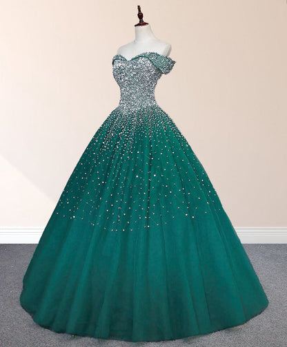 Sequin Prom Dresses Beaded Quinceanera Dresses