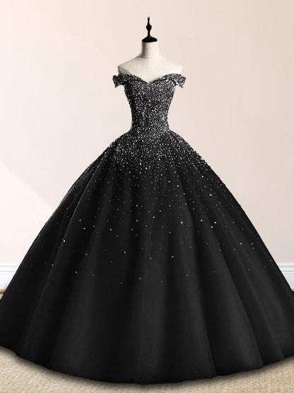 Sequin Prom Dresses Beaded Quinceanera Dresses