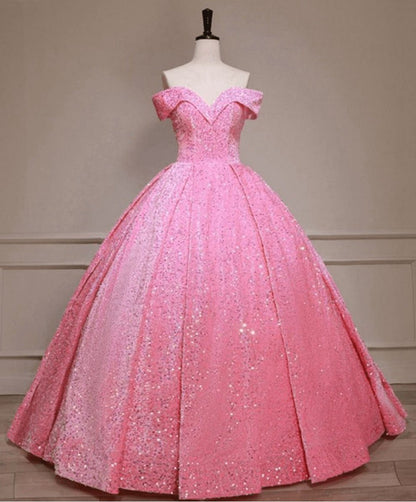 Quinceanera Dresses Sequin Off the Shoulder Ball Gown Dresses