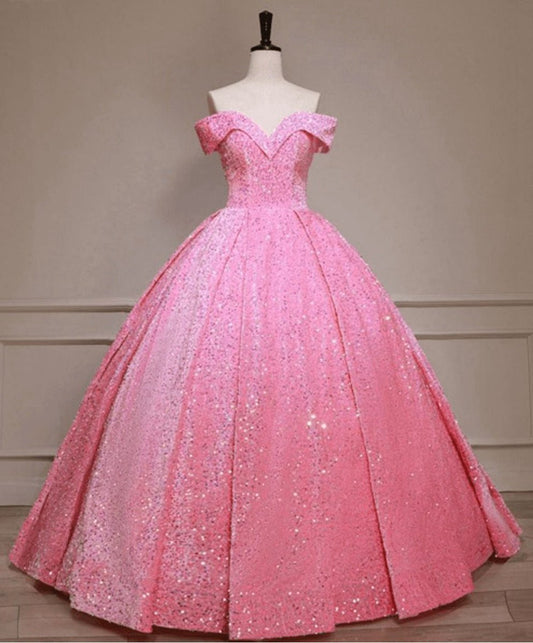 Quinceanera Dresses Sequin Off the Shoulder Ball Gown Dresses