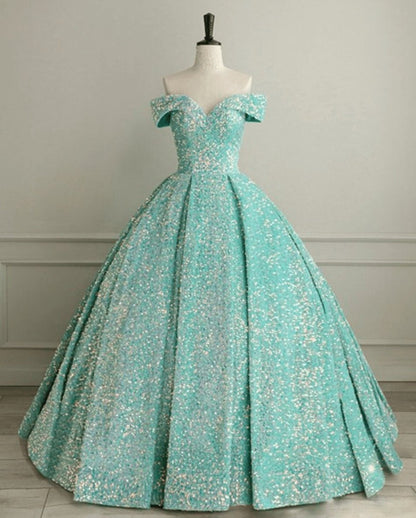 Quinceanera Dresses Sequin Off the Shoulder Ball Gown Dresses