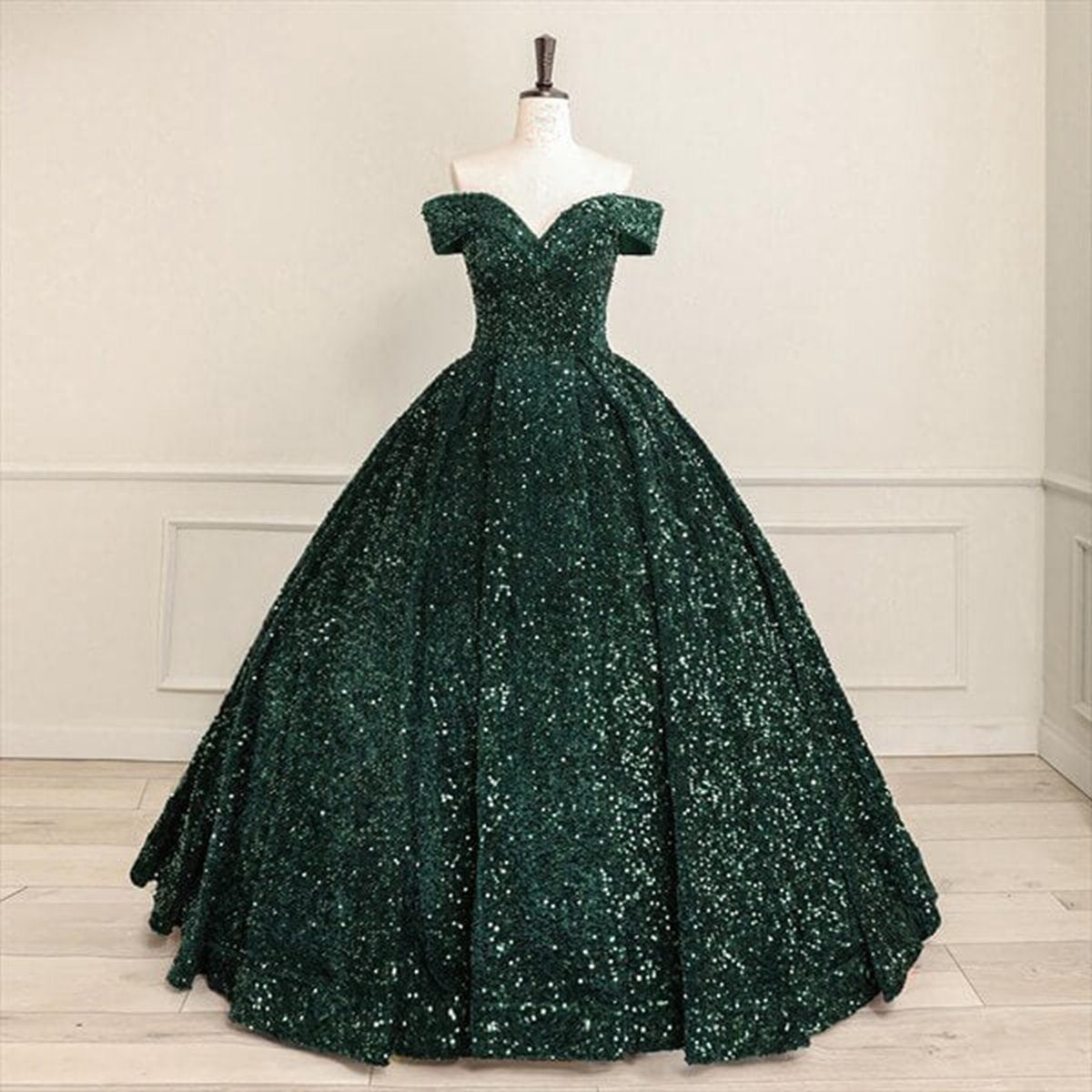 Quinceanera Dresses Sequin Off the Shoulder Ball Gown Dresses