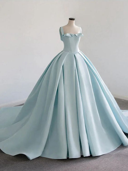 Satin Long Ball Gown Quinceanera Dresses