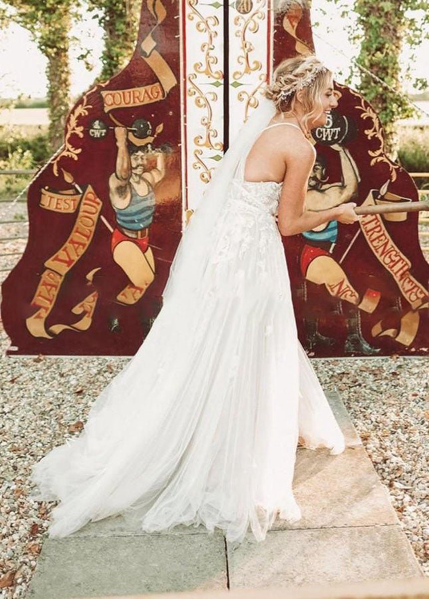 Boho Lace Wedding Dresses A-line Princess