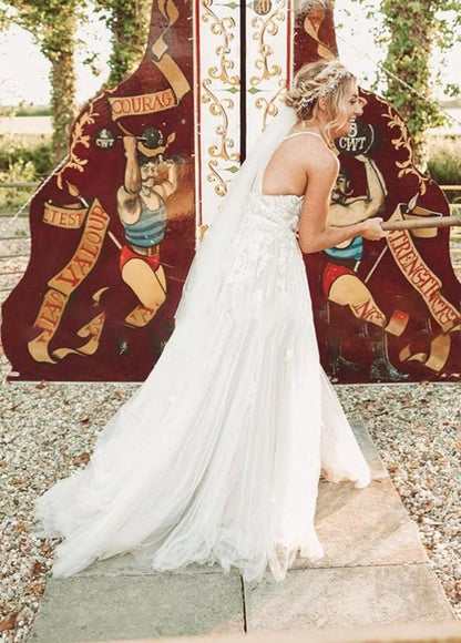 Boho Lace Wedding Dresses A-line Princess