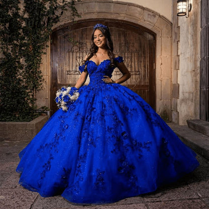 Off the Shoulder Puffy Quinceanera Dresses