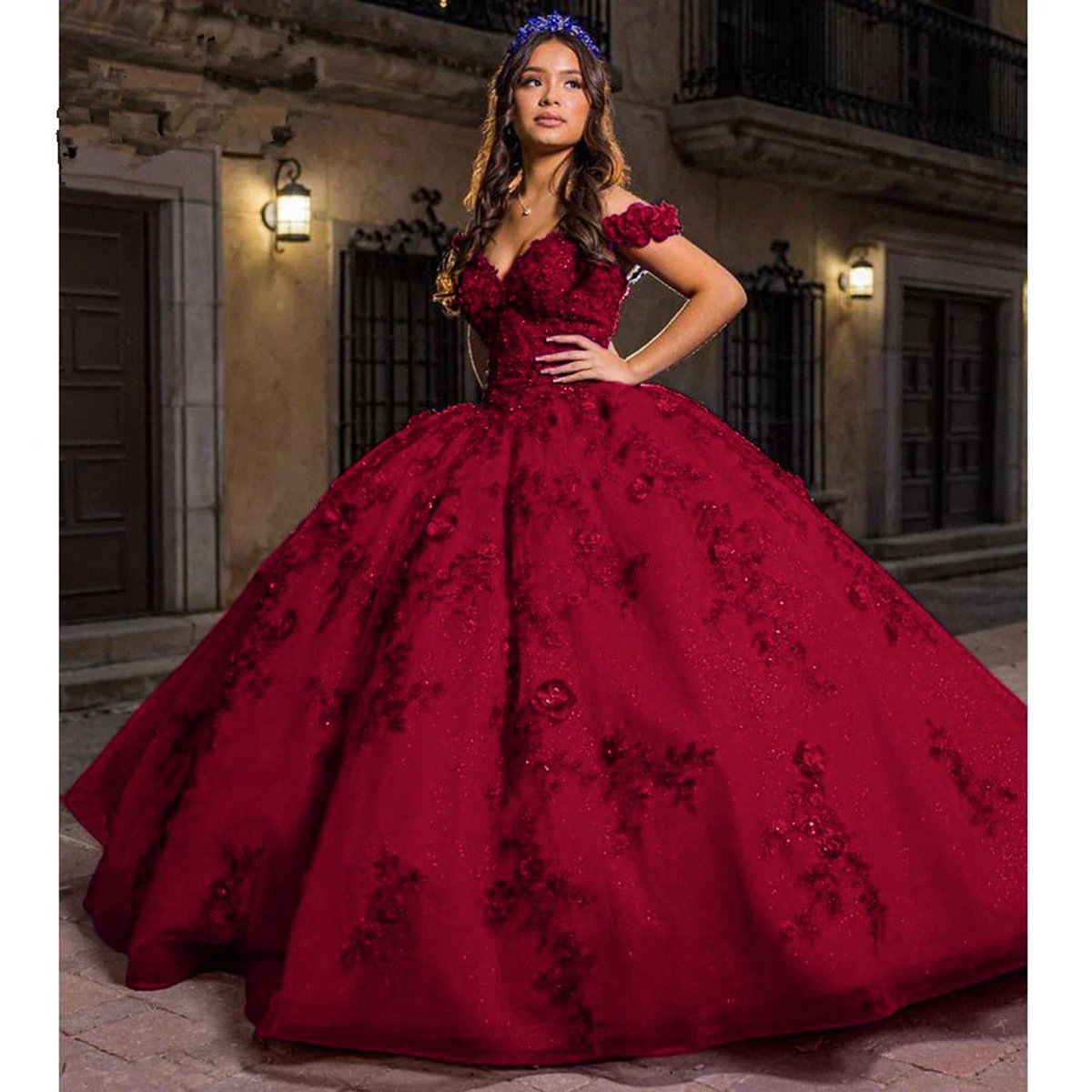 Off the Shoulder Puffy Quinceanera Dresses