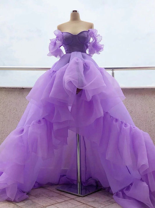 Off the Shoulder High Low Quinceanera Dresses