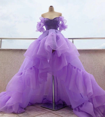 Off the Shoulder High Low Quinceanera Dresses