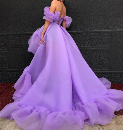 Off the Shoulder High Low Quinceanera Dresses