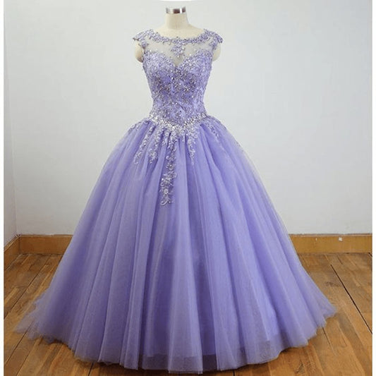 Ball Gown Quinceanera Dresses Lace Appliqued Dresses