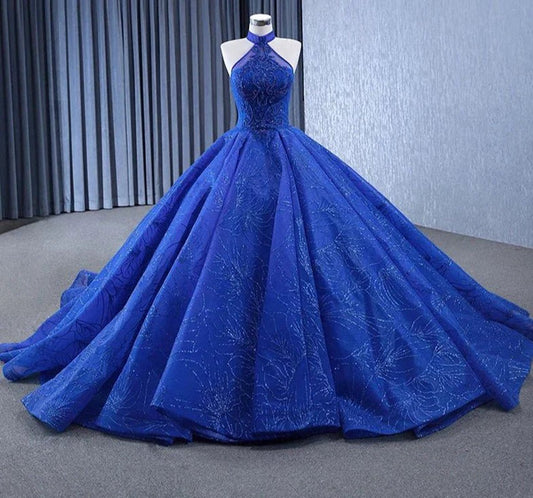 Ball Gown Halter Sleeveless Quinceanera Dresses