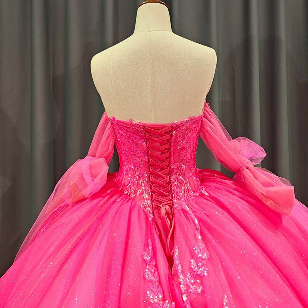 Lace Sequins Ball Gown Quinceañera Dresses
