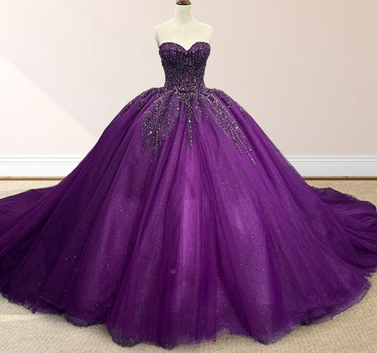 Organza A-line Sweetheart Quinceanera Dresses