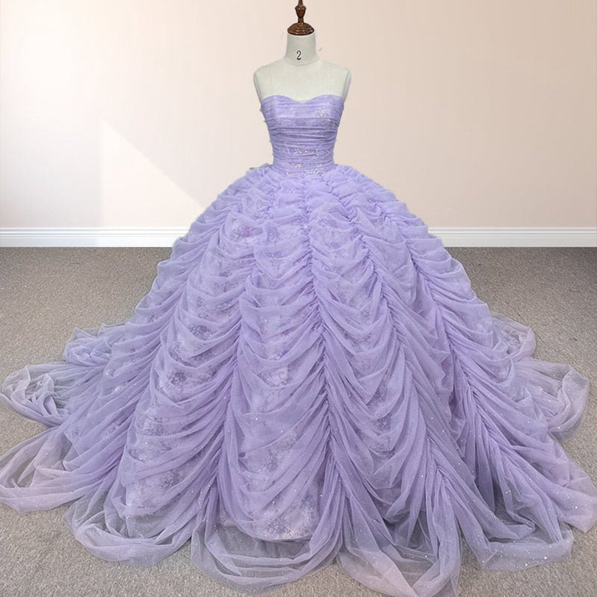 Organza Ball Gown Sweetheart Pleats Party Dresses