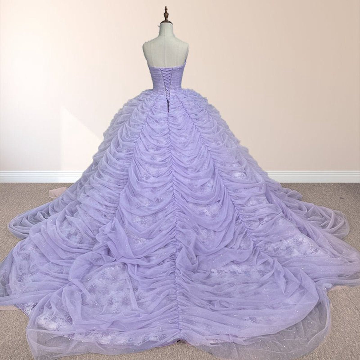 Organza Ball Gown Sweetheart Pleats Party Dresses